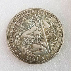 Сувенір монета долар США 1981г "Правовиння". Hobo Coin American Morgan