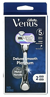 Бритва Gillette Venus Deluxe Smooth Platinum, 1 станок + 1 касета