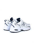 Білі текстильні чоловічі кросівки New Balance 530 Silver / Демісезонні Нью Беланс 530 Сітка, фото 5