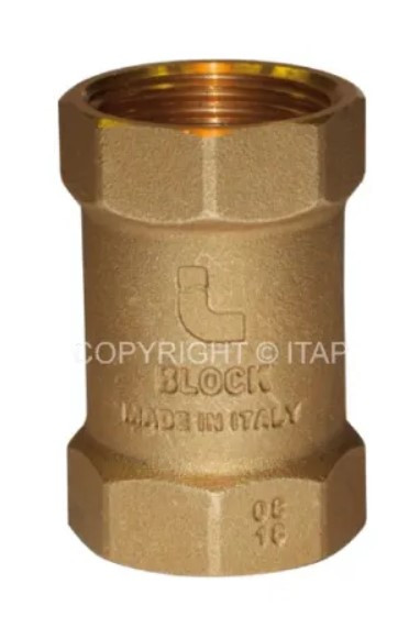 Клапан зворотний 3/4" BLOCK з пластиковим штоком Itap (Італія)