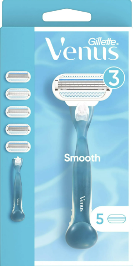 Станок для гоління жіночий (Бритва) Venus Smooth + 5 змінних картриджів, фото 1