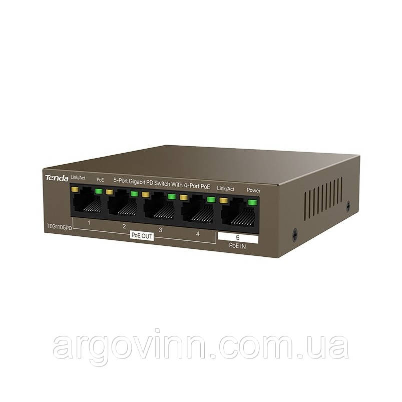 POE перемикач Tenda TEG1105PD