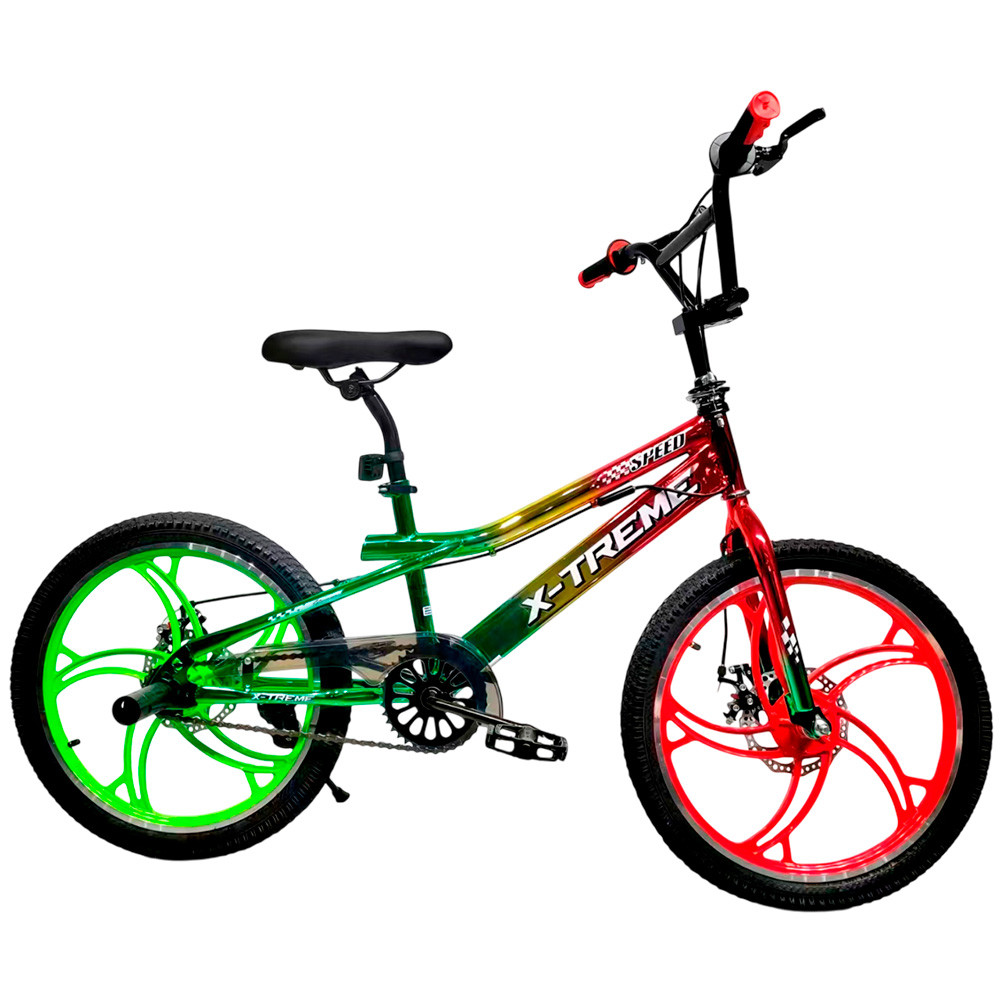 Велосипед X-TREME FALCON 25.20-02, до20 сталь, Зелено-жовто-червоний