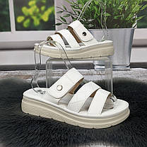 Шльопанці жіночі L.Trendy білі еко-шкіра 4984, фото 3