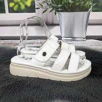 Шльопанці жіночі L.Trendy білі еко-шкіра 4984, фото 5