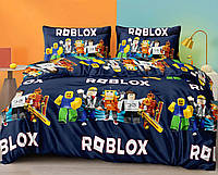 Односпальний - півтораспальний комплект Дитячої постільної білизни ROBLOX РОБЛОХ 150x220 см, тканина Бязь Голд Lux
