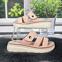 Шльопанці жіночі L.Trendy рожеві еко-шкіра 4984, фото 2