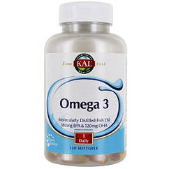 Омега 3 KAL Omega 3 Fish 180 120, 1000mg 120 Softgels CAL-84012, 8906750 — 181