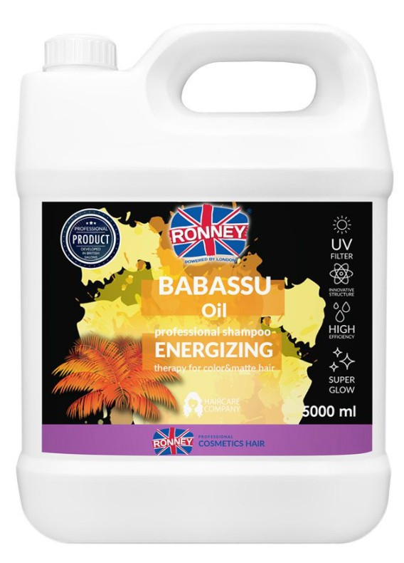 Шампунь для фарбованого волосся RONNEY Babassu Oil, 5000 мл, з маслом бабасу