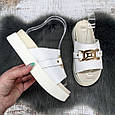 Шльопанці жіночі Purlina білі еко-шкіра на об'ємній підошві 4983, фото 6