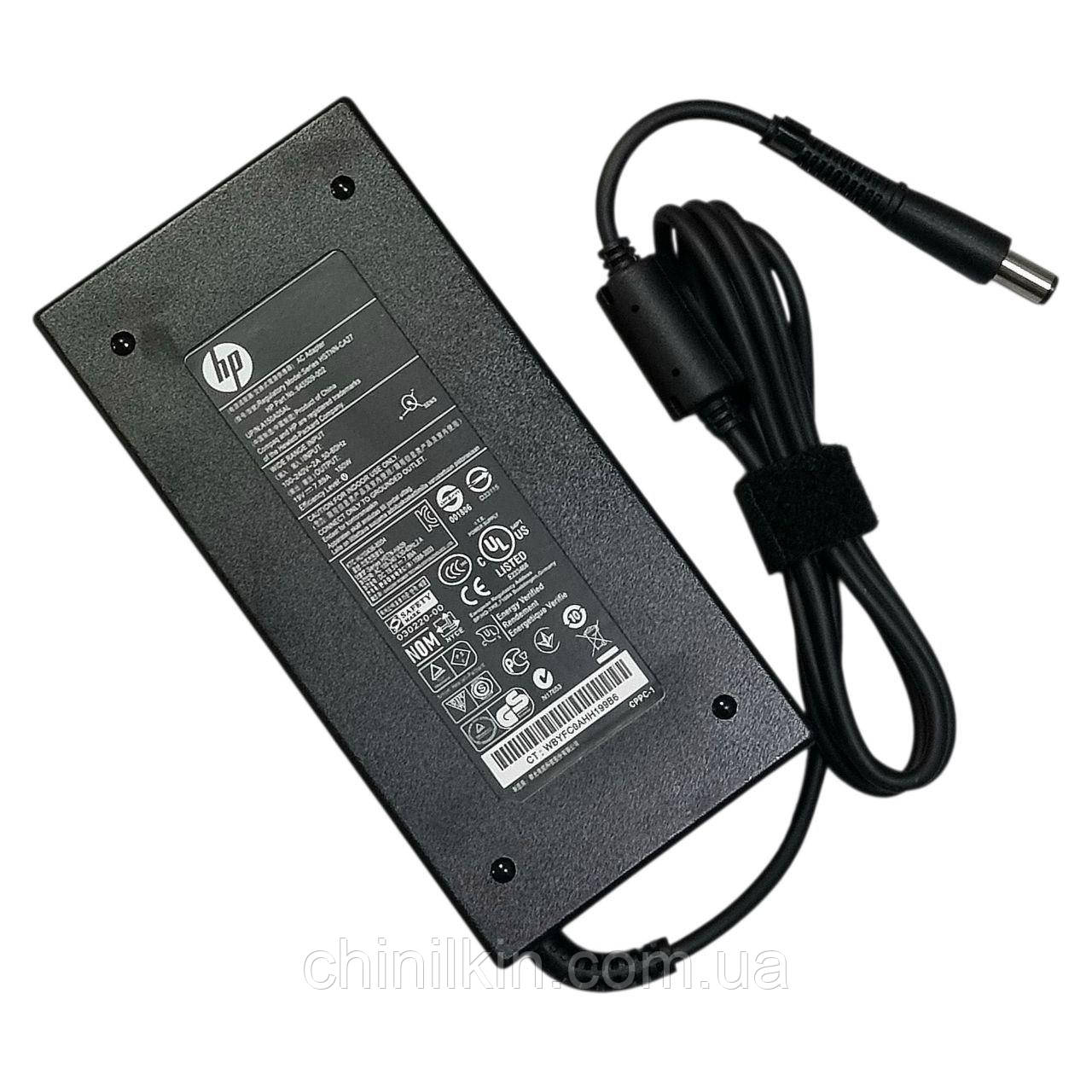 Блок живлення для ноутбука HP 19.5V/7.9A (7.4*5.0) +мережевий кабель, фото 1