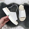 Шльопанці жіночі Purlina білі еко-шкіра на об'ємній підошві 4988, фото 6