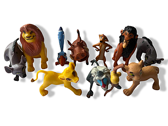 Набір фігурок Король Лев, Іграшки Disney Сімба, Муфаса, Тимон, Пумба, 10 шт.