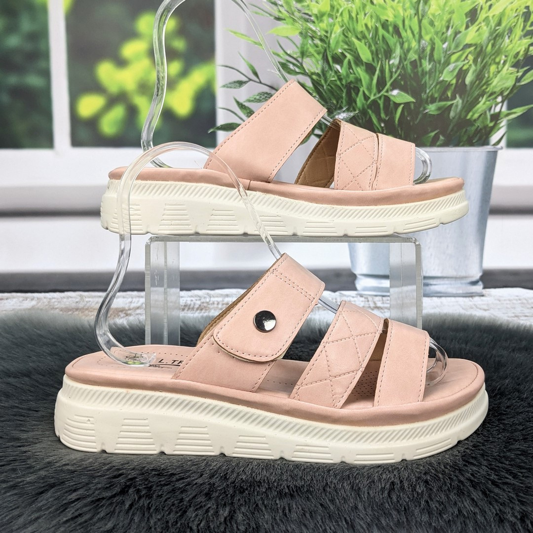 Шльопанці жіночі L.Trendy рожеві еко-шкіра 4984, фото 1