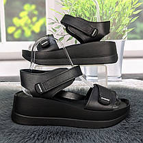 Босоніжки жіночі Carti чорні шкіряні на платформі 4877, фото 2