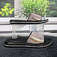 Шльопанці жіночі Elena чорні зі стразами на низькому ходу 4989, фото 2