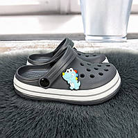 Кроки дитячі Luck Line темно сірі з драконом 5108