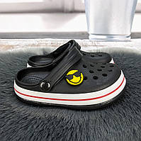 Кроки дитячі Luck Line темно чорні зі смайлом 5108