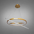 Світлодіодна підвісна Led люстра 165 Вт з пультом д/к колір каркасу золотий D-D3590-1000+800+600G, фото 5