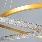 Світлодіодна підвісна Led люстра 165 Вт з пультом д/к колір каркасу золотий D-D3590-1000+800+600G, фото 6