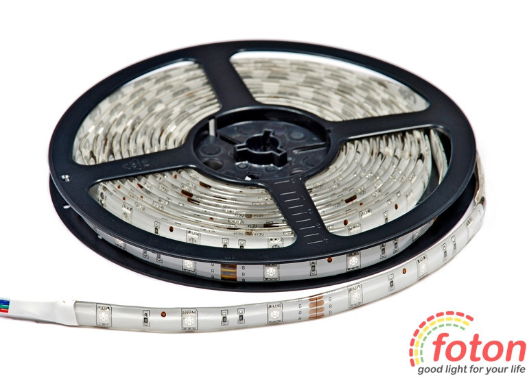 Світлодіодна стрічка SMD 5050 (30 LED/m) RGB IP54 Econom, фото 1