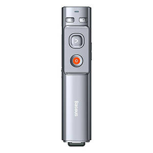 Розумна указка Baseus Orange Dot Wireless Presenter (Red Laser) |100m, USB/Type-C Receiver| (ACFYB-0G) grey