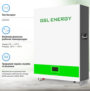 Акумуляторна батарея GSL-051100AB-GBP2 51.2V 100AH 5.12kWh LiFePo4, фото 3