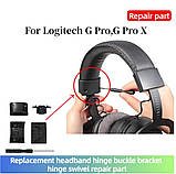 Оригінальні деталі запчастини петлі амбушури Hinge Buckle Logitech G PRO X 2 LIGHTSPEED Wireless GPROX Комплект, фото 9