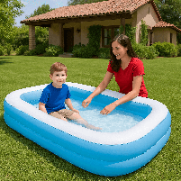 Дитячий надувний басейн Intex 57403 166×100×28 см — прямокутний, з м’яким дном, від 2 років, фото 5
