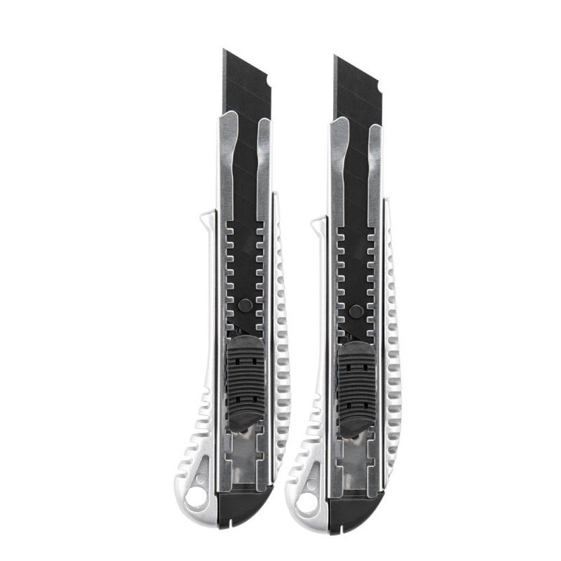 Ніж шпалерний, 18 мм, 2 шт., ALU TPR, DIY-KN1812, фото 1