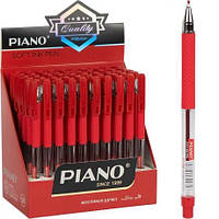 Від 50 шт. Ручка масляна  PIANO  PT-350 червона  купити дешево оптом в інтернет-магазині