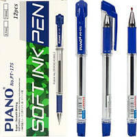 Від 12 шт. Ручка масляна  PIANO  PT-175 синя  купити дешево оптом в інтернет-магазині