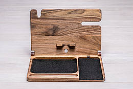Дерев'яний органайзер із бездротовою зарядкою ecoWalnut 300x231x210 мм, 8685381 — 649