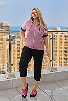 Костюм жіночий спортивний з двонитки з бріджами рр.50-52, 54-56, 58-60, 62-64, фото 7