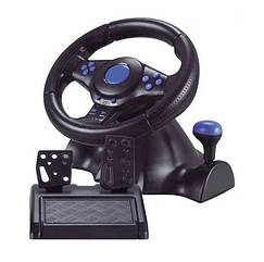 Дротове ігрове кермо з педалями RIAS Vibration Steering wheel 3в1 (4_00342), 8658919 — 765
