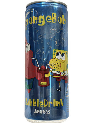 Напій SPONGEBOB BUBBLE DRINK зі смаком ананаса 250 мл, фото 2