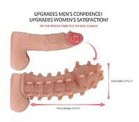 Kokos Extreme Sleeve ES-04 Насадка на пеніс із шипами з приємного м'якого матеріалу розмір M довжина 14,7 см діаметр 4,3 см Корея