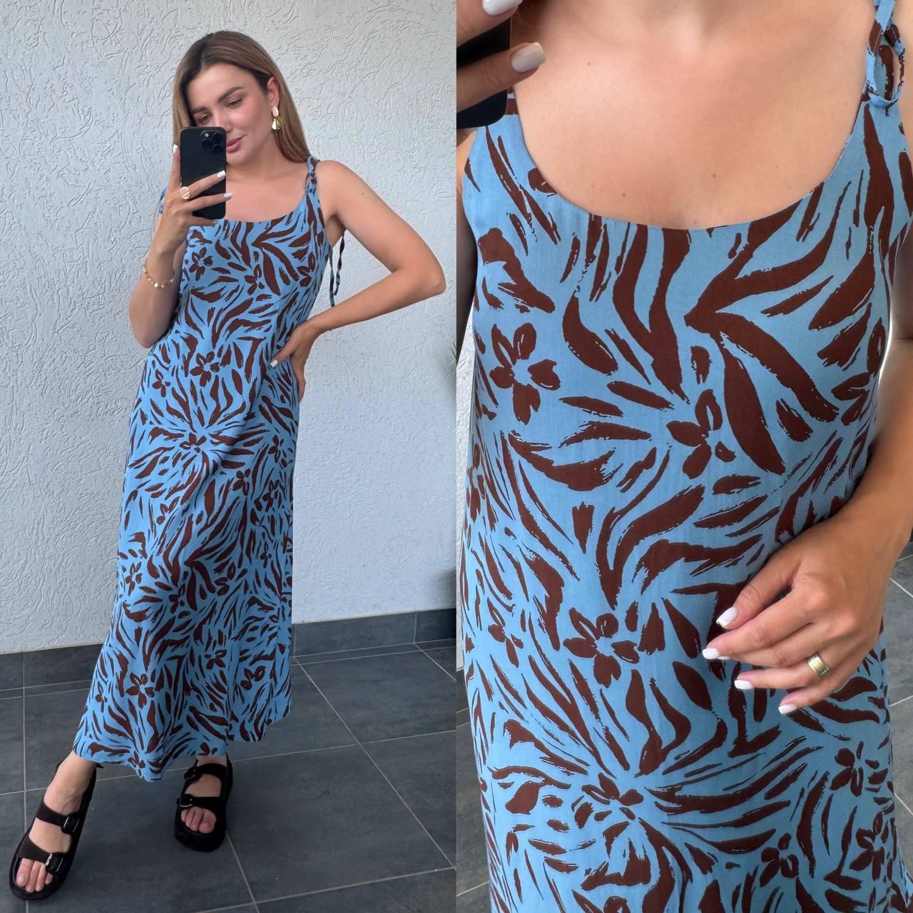 Сарафан ЛІТО ШТАПЕЛЬ р.42-52  Голубий HARISMA 558, фото 1