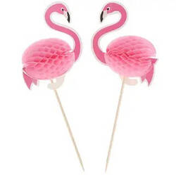 Шпажки для декору фламінго набір 10 шт.