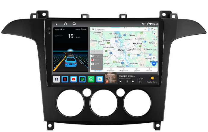 Штатна магнітола Mekede M6 Plus Ford S-MAX 1 (2006 - 2010) CarPlay QleD
