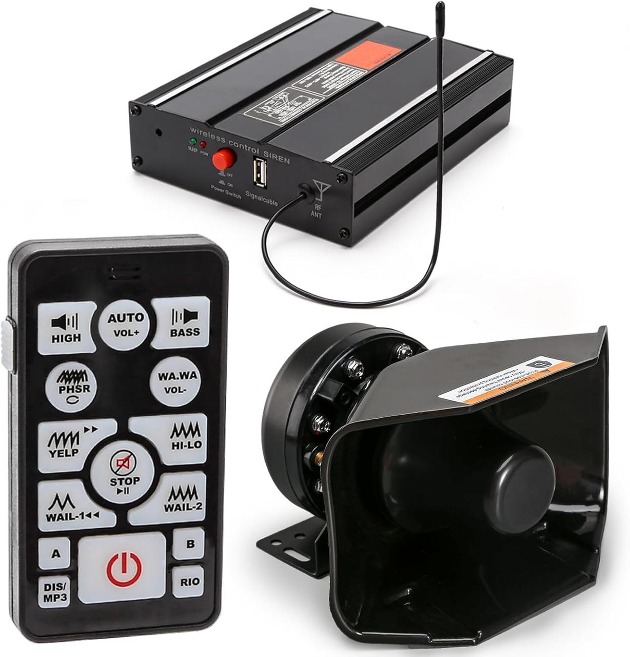 Спецсигнал СГУ 12v 200w "Federal Signal AS-936" (Рупор, мікрофон, блок спецсигналів, блютуз, USB)