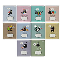 Набір предметних зошитів 10 шт 8 предметів ZiBi CRAZY CAT 48 арк. клітинка вибір. УФ-лак (ZB.1703-99)