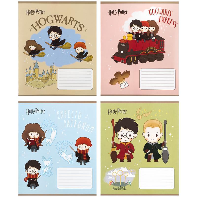 Зошит Kite Harry Potter 12 арк. коса лінія УФ лак об'ємний мікс обкладинок (HP25-235)