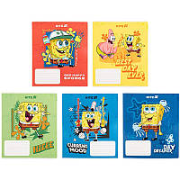 Зошит Kite SpongeBob SquarePants 18 арк. клітинка гібр. лак + УФ лак мікс обкладинок (SB25-236)