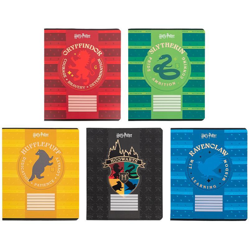 Зошит Kite Harry Potter 18 арк. клітинка фольга + УФ лак мікс обкладинок (HP25-236)