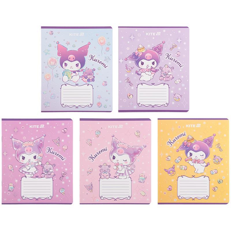 Зошит Kite Hello Kitty 12 арк. клітинка УФ лак + глітер мікс обкладинок (HK25-232-3)