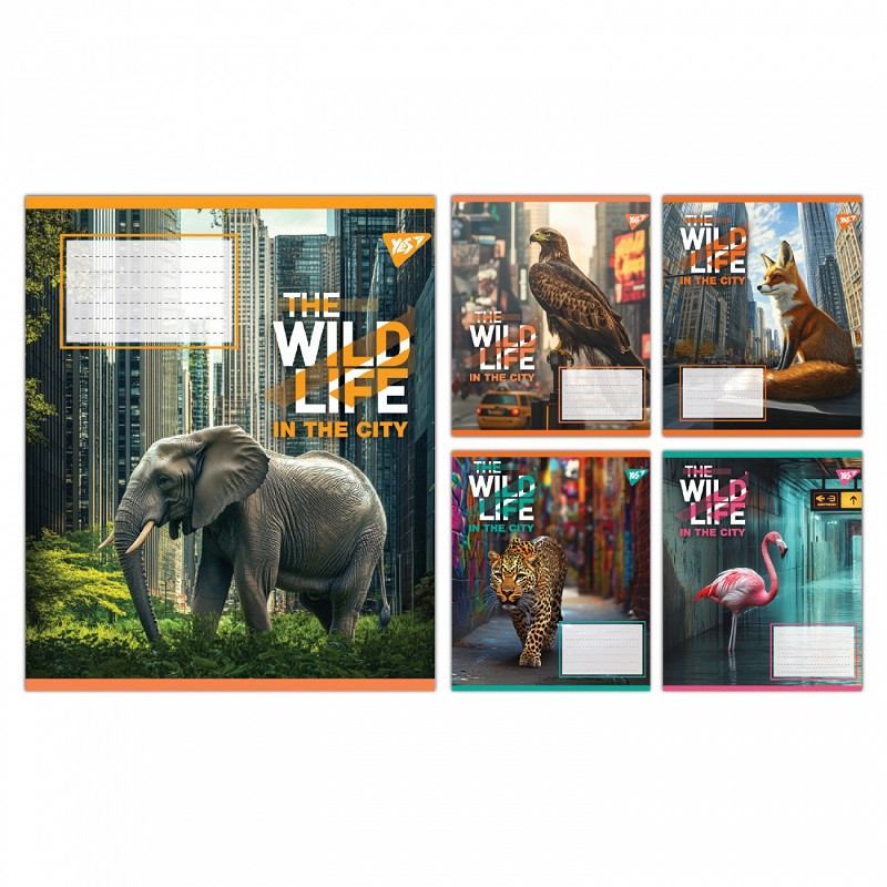 Зошит YES The wild in the city 60 арк. лінія мікс дизайнів (767771)