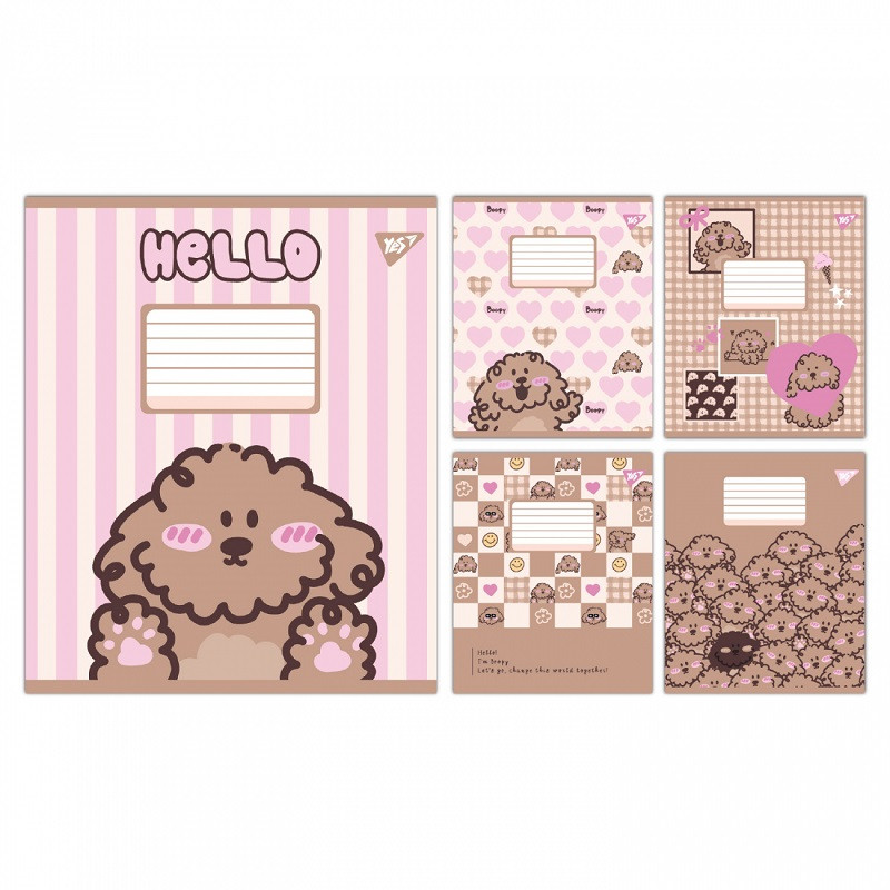 Зошит YES Hello Puppy 24 арк. клітинка мікс дизайнів (767810)
