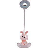 Настільна лампа LED з акумулятором Kite Bunny рожевий 5 режимів світла (K24-492-1-2)