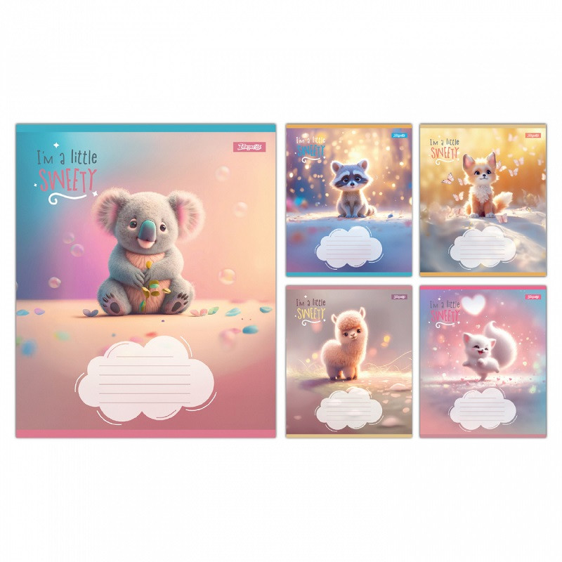 Зошит 1 Вересня Sweety 12 арк. коса лінія мікс дизайнів (768126)